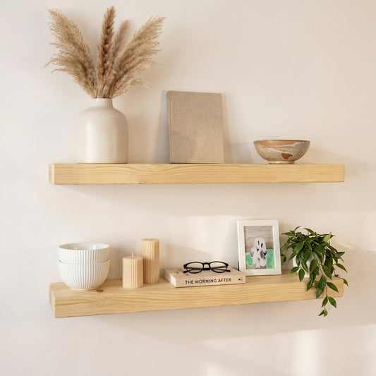 Floating shelves White oak, Natural unfinished For Dave